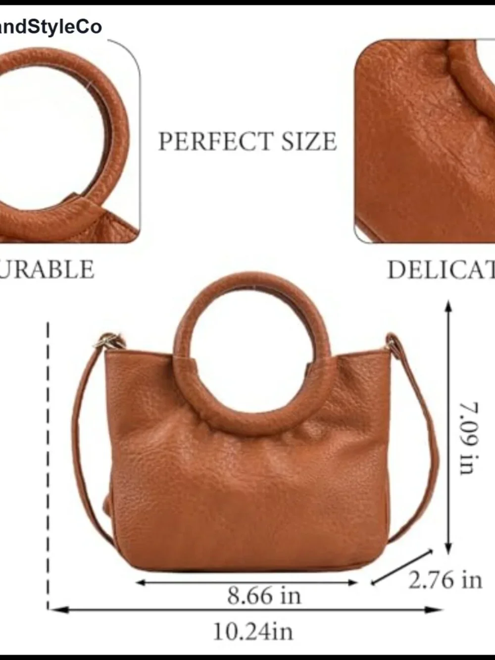 Hobo Purse Crossbody Bag PU Leather Chic Crescent Clutch for Women